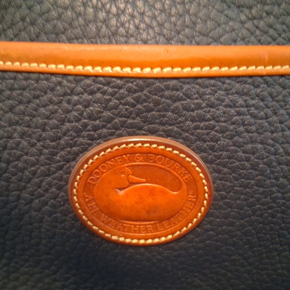 Dooney & Bourke Black and Tan Satchel with Structured Design - Picture 4 of 16